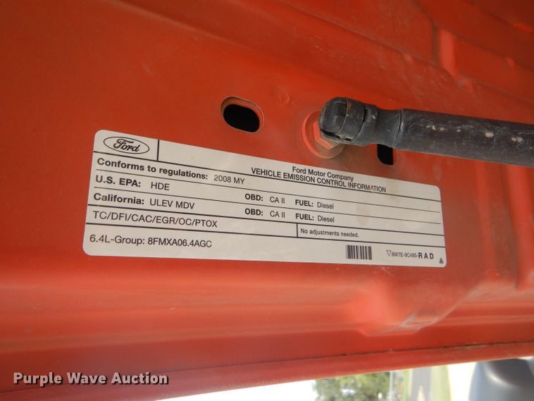 image for item DB4976 2008 Ford F250 Super Duty utility bed pickup truck