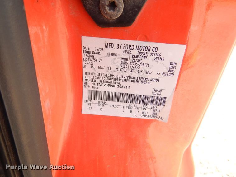 image for item DI2505 2009 Ford F250 Super Duty pickup truck