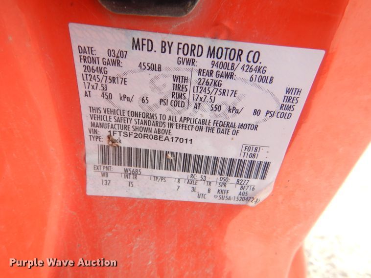 image for item DI2507 2008 Ford F250 Super Duty pickup truck