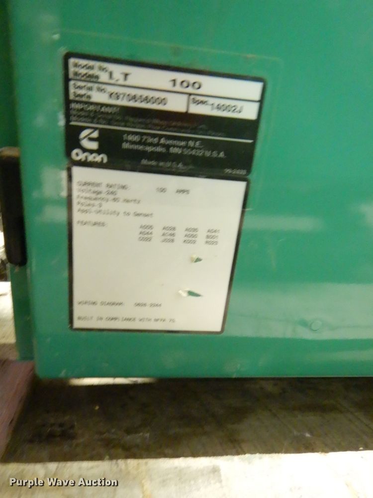 image for item FF9564 1998 Onan 20GGDB generator