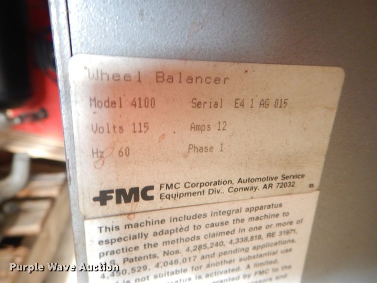 image for item FF9605 1989 FMC 4100 wheel balancer