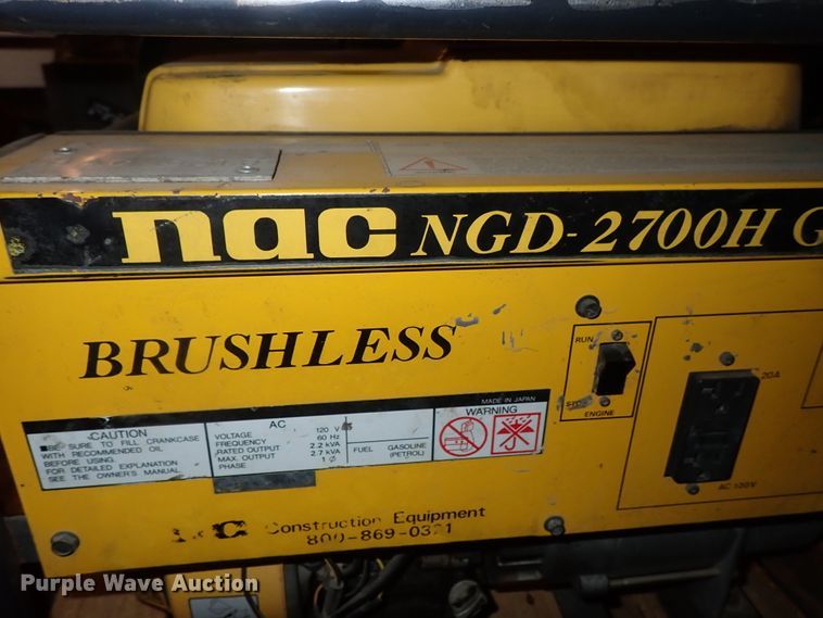 image for item FR9405 1999 NAC NGD-2700H generator