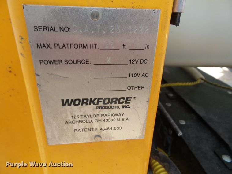 Workforce XLT CAT 23 man lift in Tonganoxie, KS Item DE2436 sold