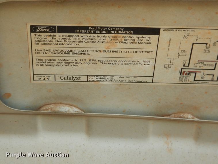 image for item DF2239 1996 Ford F350 XL bale bed pickup truck