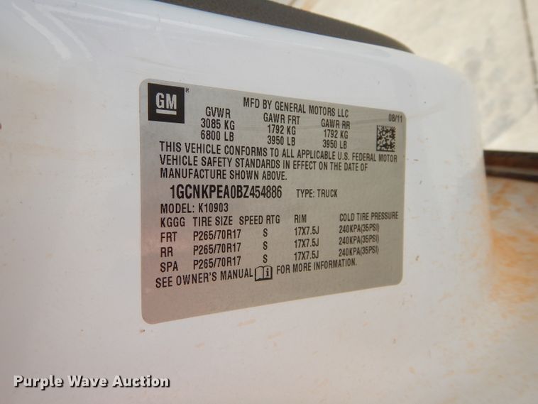 image for item DG4197 2011 Chevrolet Silverado 1500 pickup truck