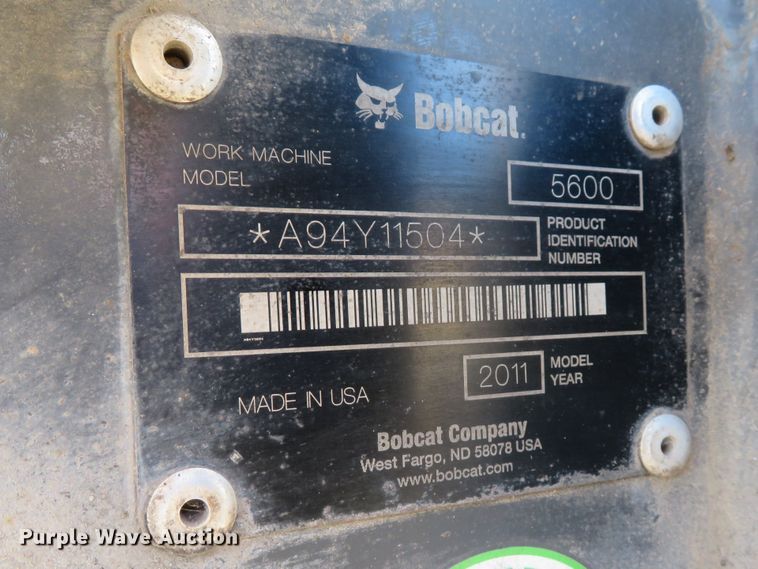 image for item DH1602 2011 Bobcat Toolcat 5600 utility vehicle