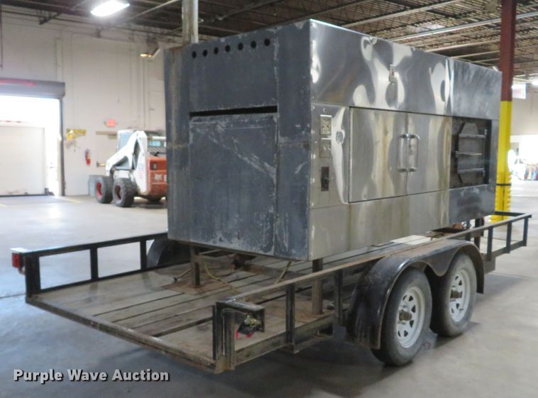image for item DH1610 1998 Jet utility trailer with Old Hickory smoker