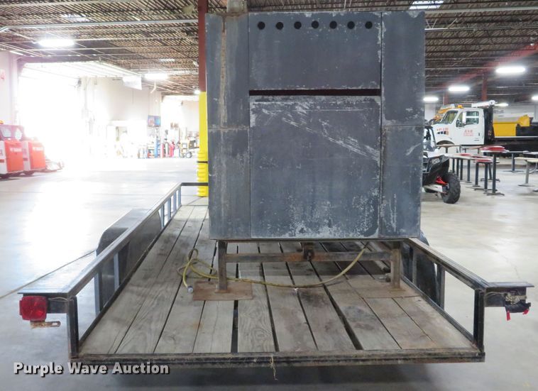 image for item DH1610 1998 Jet utility trailer with Old Hickory smoker