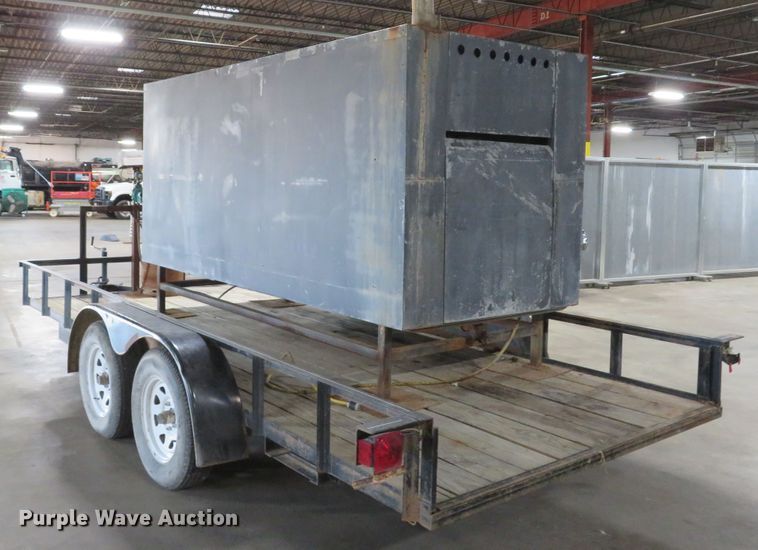image for item DH1610 1998 Jet utility trailer with Old Hickory smoker