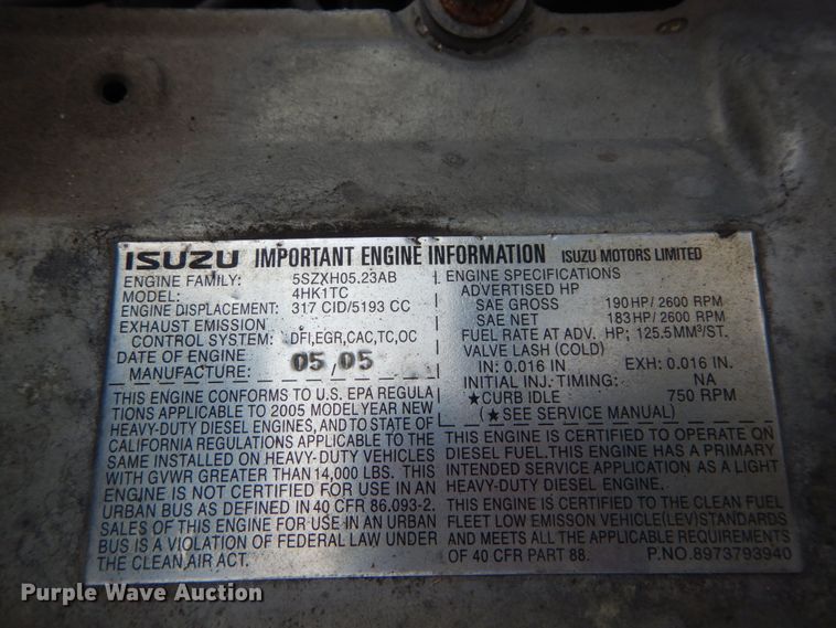 image for item DH2090 2006 Chevrolet W4500 dump flatbed truck