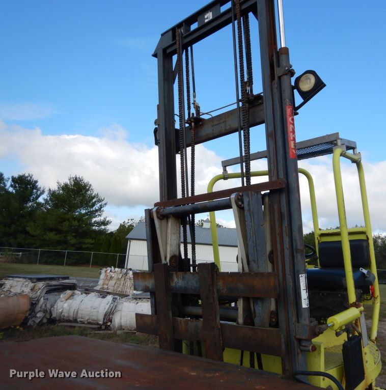 image for item DH2091 1999 GMC C6500 dump flatbed truck with Donkey forklift