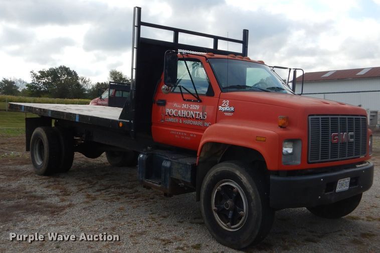 image for item DH2092 1994 GMC TopKick C5500 dump flatbed truck