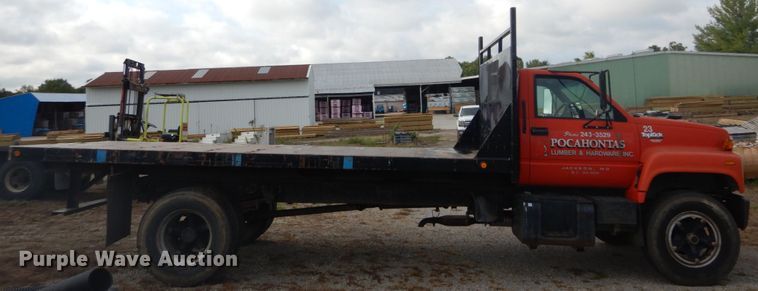 image for item DH2092 1994 GMC TopKick C5500 dump flatbed truck