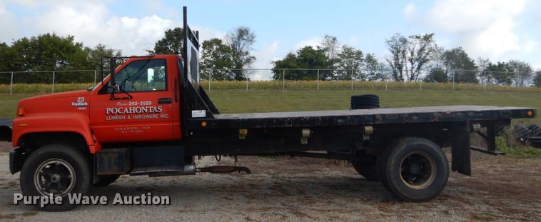 image for item DH2092 1994 GMC TopKick C5500 dump flatbed truck