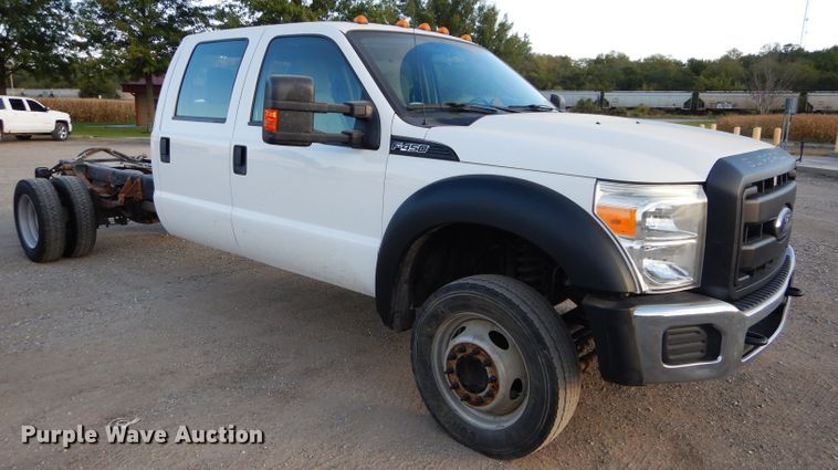 image for item DH2593 2013 Ford F450 Super Duty Crew Cab truck cab and chassis