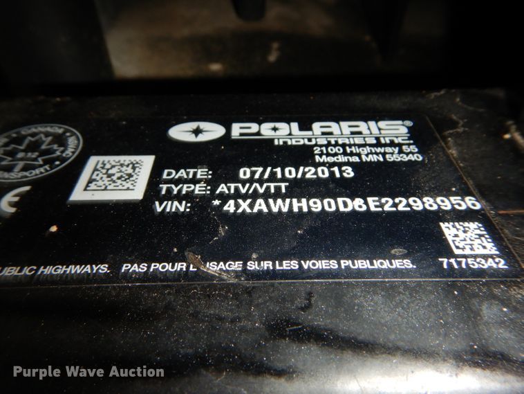 image for item DH3605 2013 Polaris Ranger utility vehicle