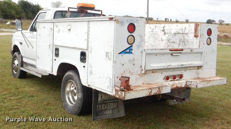 image for item DI2537 1997 Ford F350 XLT utility bed pickup truck