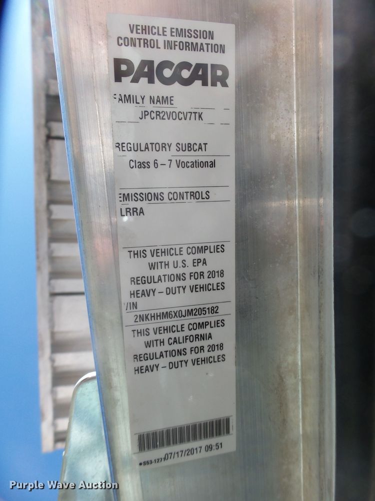 image for item EF9529 2018 Kenworth T270 refrigerated box truck