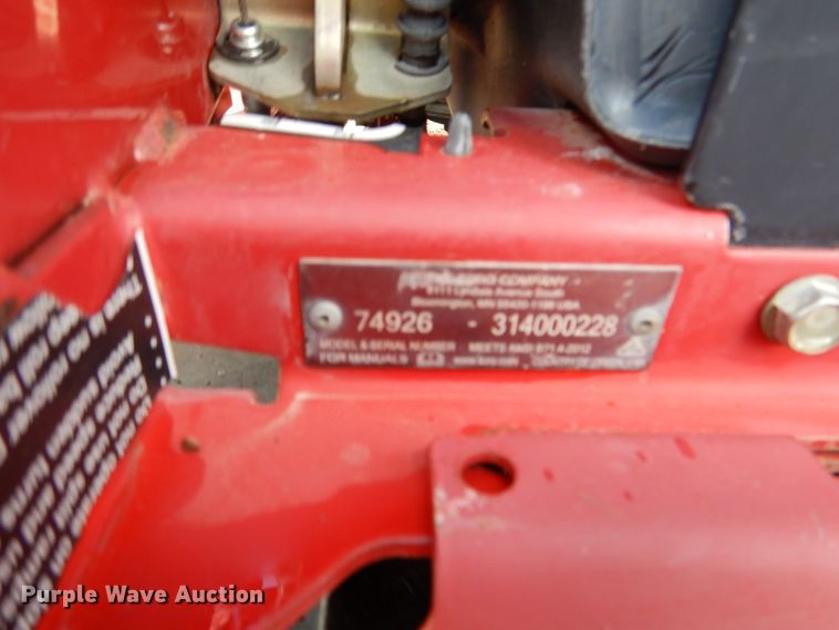 image for item EK9081 2014 Toro 74926 6000 series ZTR lawn mower