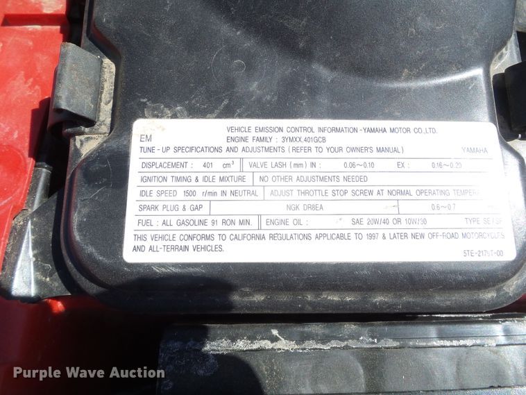 image for item EQ9187 2003 Yamaha Kodiac 400 ATV