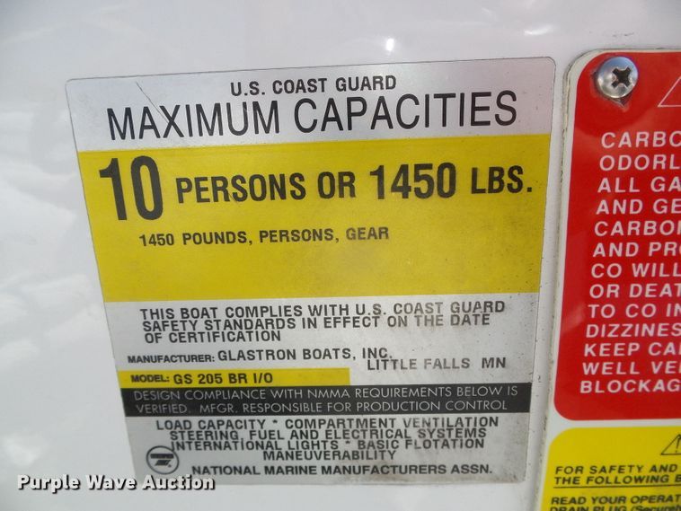 image for item EQ9191 1997 Glastron GS205BR boat