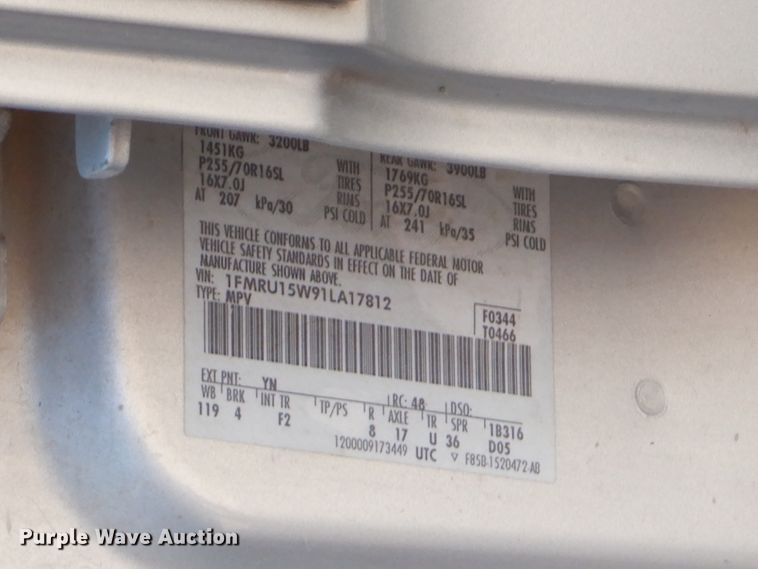 image for item EY9259 2001 Ford Expedition XLT SUV