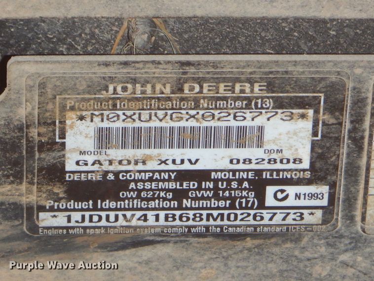 image for item FC9926 2008 John Deere Gator 620i utility vehicle