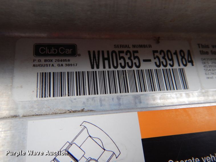 image for item FI9696 2005 Club Car food/beverage cart