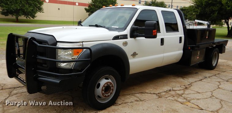 image for item FK9766 2014 Ford F550 Crew Cab flatbed truck