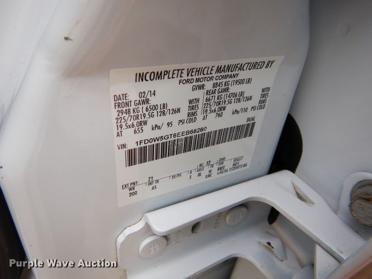 image for item FK9766 2014 Ford F550 Crew Cab flatbed truck