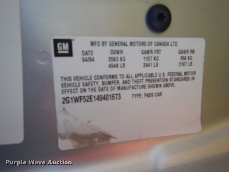 image for item FU9704 2004 Chevrolet Impala