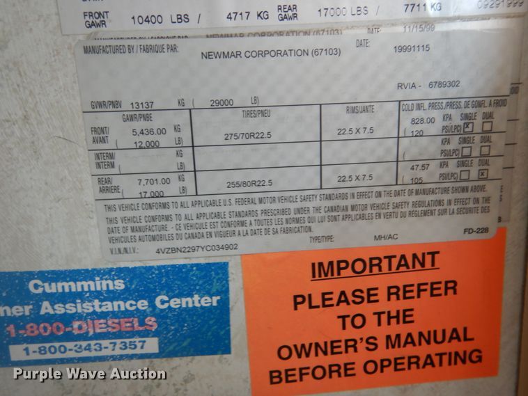 image for item GC9565 2000 Newmar Dutch Star RV