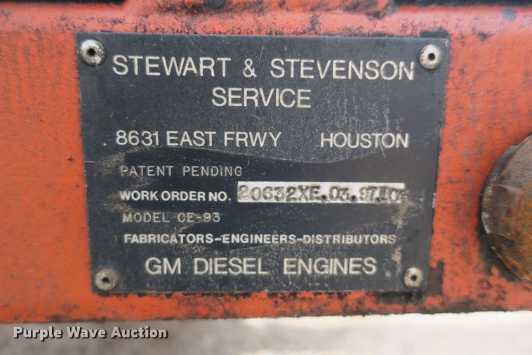 image for item DB10184 1997 Stewart & Stevenson GE93 reel trailer