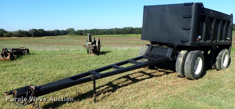 image for item DB7699 1993 shop built end dump pup trailer