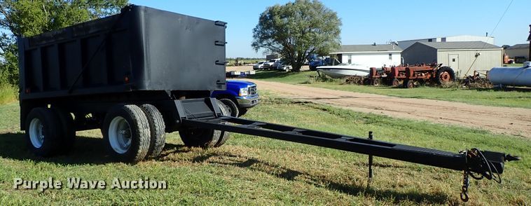 image for item DB7699 1993 shop built end dump pup trailer