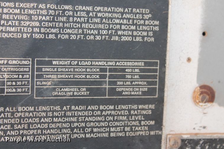 image for item DD4985 1969 P & H 645TC crane