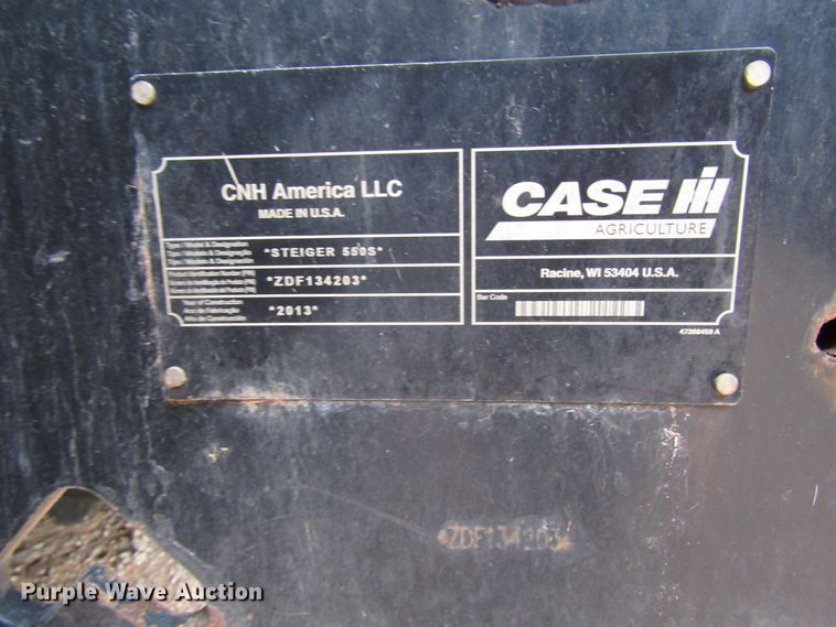 image for item DG0209 2013 Case IH Steiger 550 HD 4WD tractor