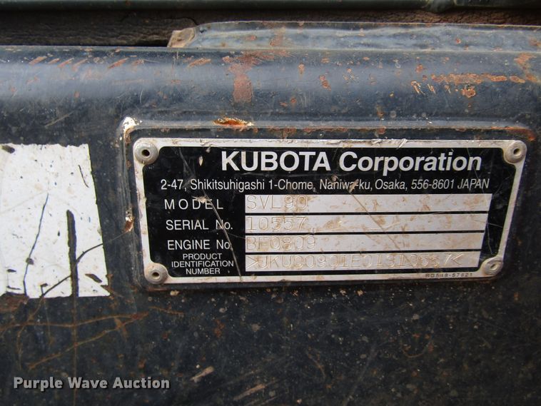 image for item DG0219 2011 Kubota SVL90 skid steer