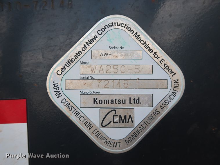 image for item DG4223 2006 Komatsu WA250-5 wheel loader