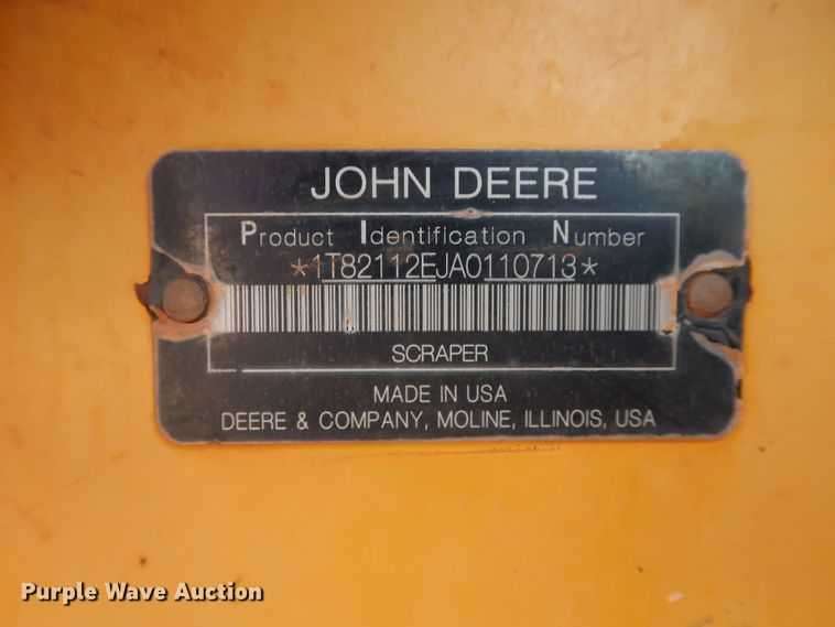 image for item DG4227 2010 John Deere 2112E scraper