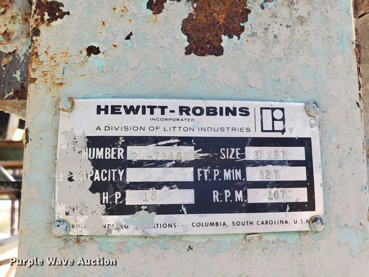 image for item DG7628 Hewitt-Robins conveyor