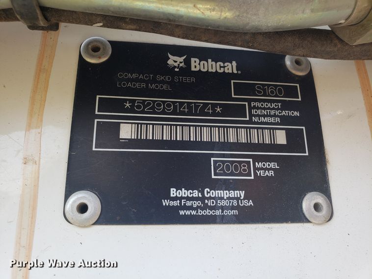 image for item DG7645 2008 Bobcat S160 skid steer