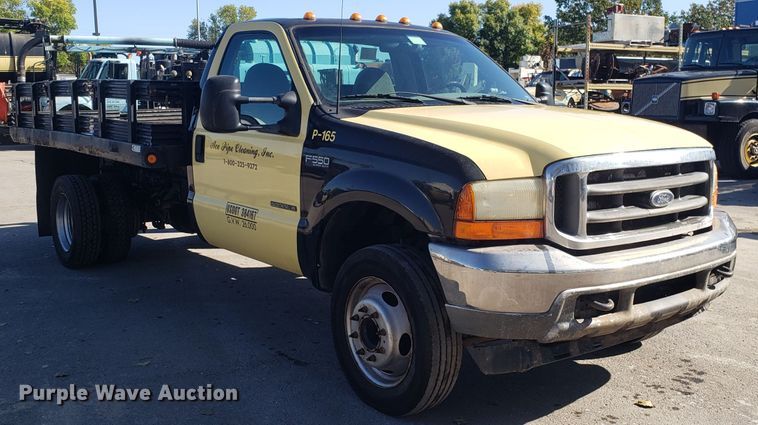 image for item DH2867 2001 Ford F550 Super Duty flat dump bed truck