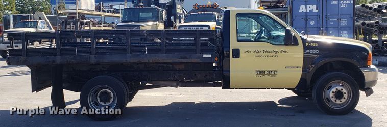 image for item DH2867 2001 Ford F550 Super Duty flat dump bed truck