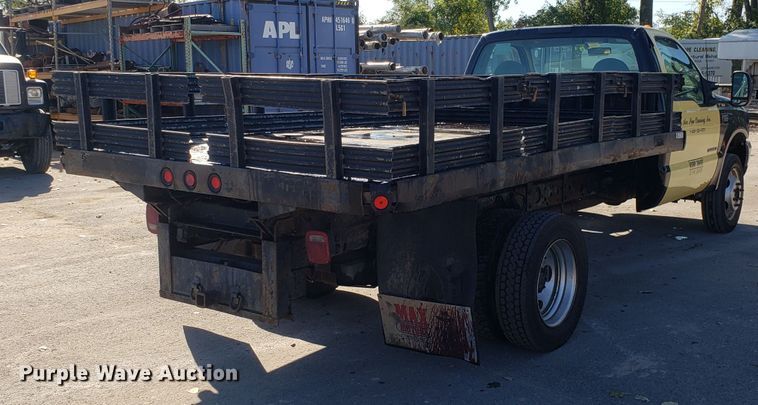 image for item DH2867 2001 Ford F550 Super Duty flat dump bed truck