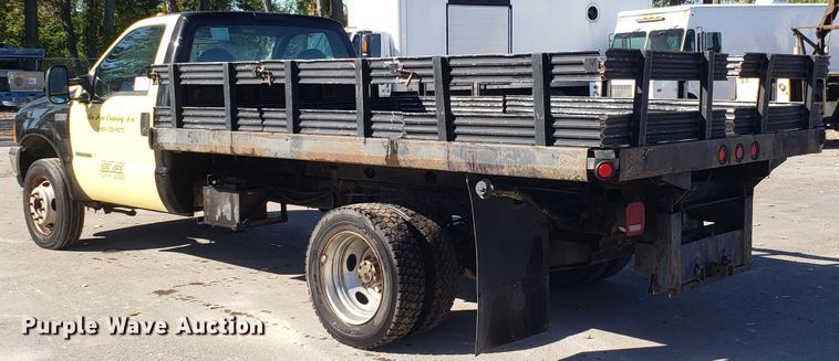 image for item DH2867 2001 Ford F550 Super Duty flat dump bed truck