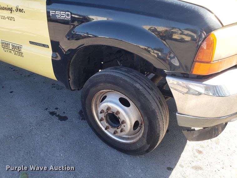 image for item DH2867 2001 Ford F550 Super Duty flat dump bed truck