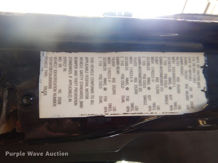 image for item DH5291 2008 International 7600 hydro excavation truck