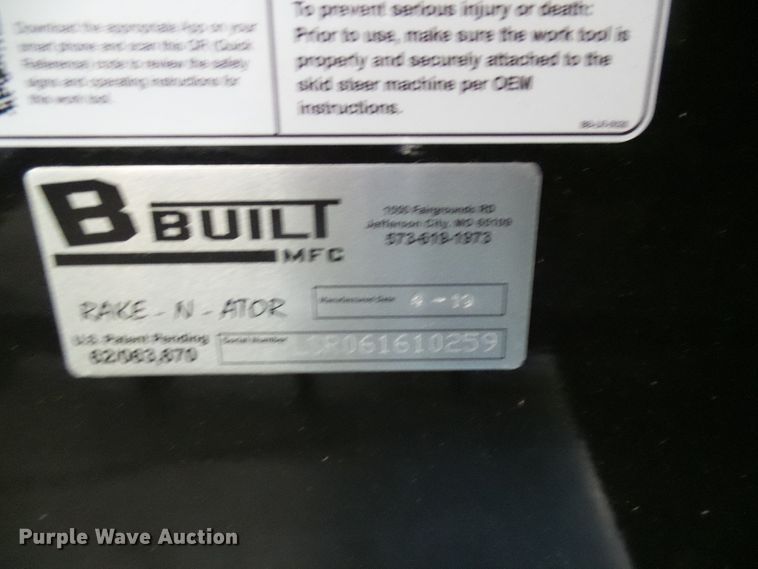 image for item DI0690 2019 B-Built Manufacturing Rake-N-Ator landscape rake