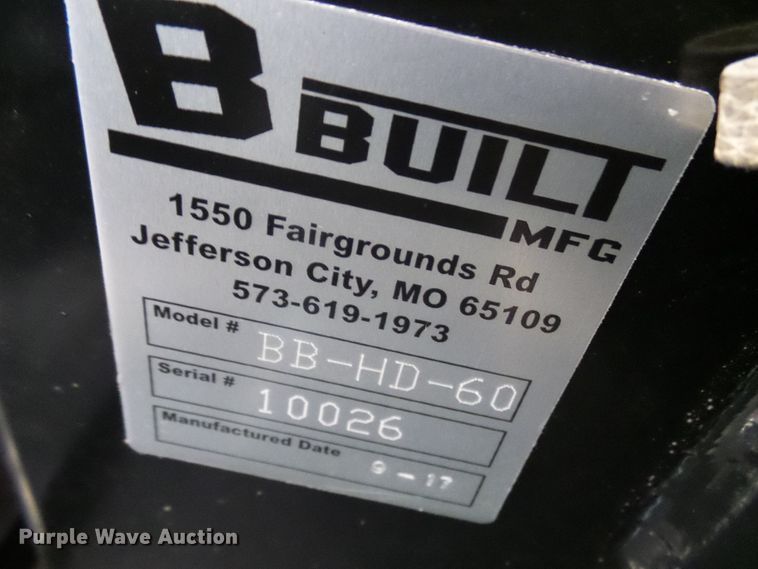 image for item DI0692 2017 B-Built Manufacturing BB-HD-60 skid steer mower